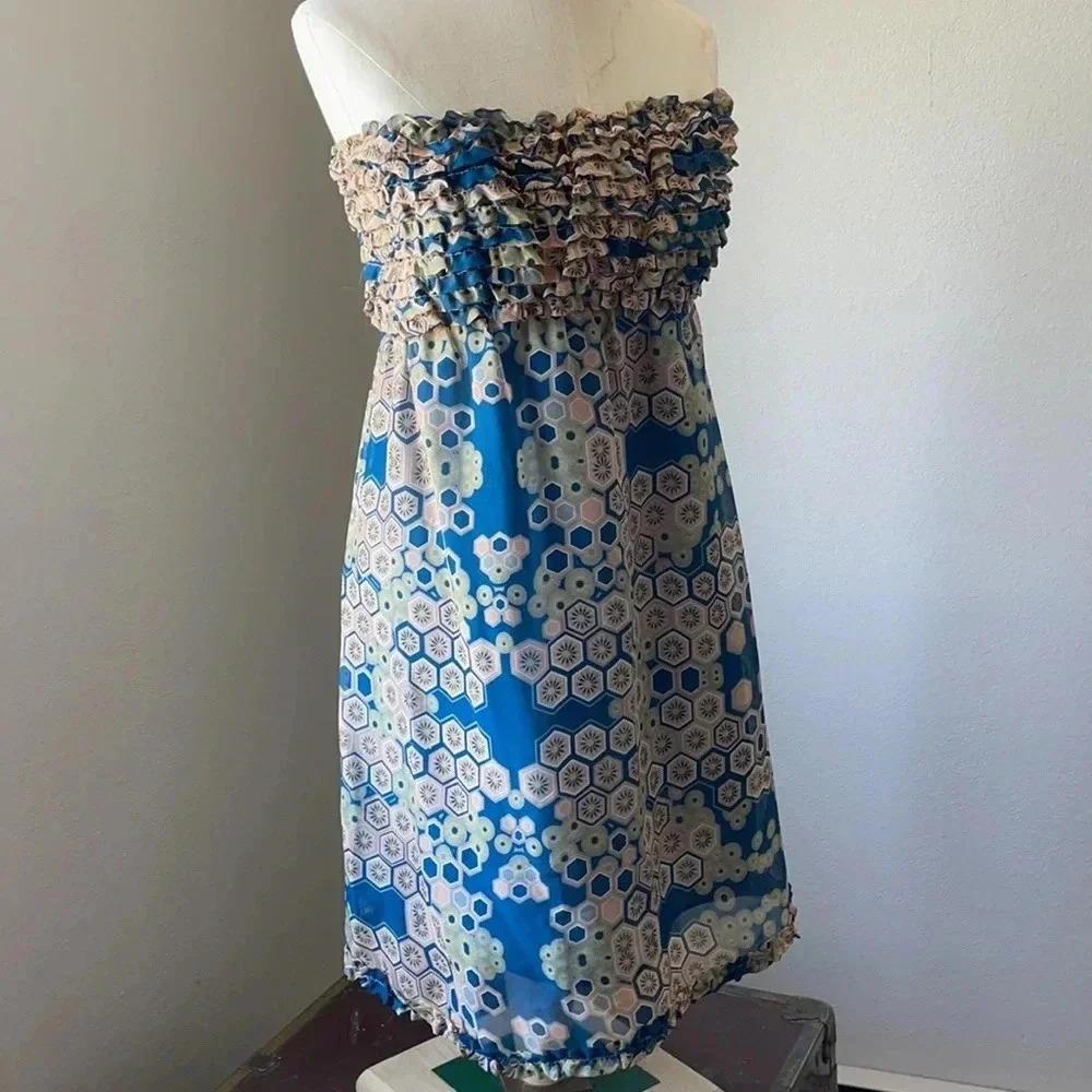 Ya da strapless‎ blue dress